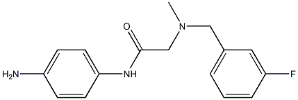 N-(4-aminophenyl)-2-{[(3-fluorophenyl)methyl](methyl)amino}acetamide 结构式