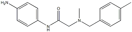 N-(4-aminophenyl)-2-{methyl[(4-methylphenyl)methyl]amino}acetamide 结构式