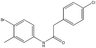 N-(4-bromo-3-methylphenyl)-2-(4-chlorophenyl)acetamide 结构式