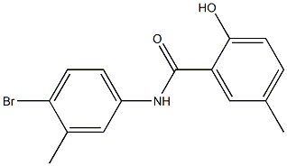 N-(4-bromo-3-methylphenyl)-2-hydroxy-5-methylbenzamide 结构式