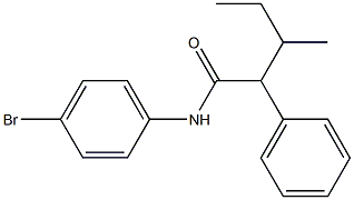 N-(4-bromophenyl)-3-methyl-2-phenylpentanamide 结构式