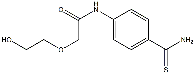 N-(4-carbamothioylphenyl)-2-(2-hydroxyethoxy)acetamide 结构式