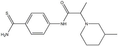 N-(4-carbamothioylphenyl)-2-(3-methylpiperidin-1-yl)propanamide 结构式