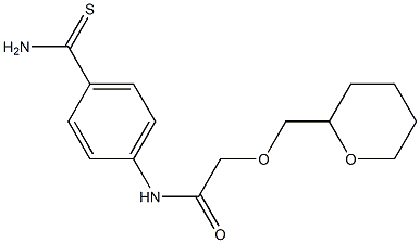 N-(4-carbamothioylphenyl)-2-(oxan-2-ylmethoxy)acetamide 结构式