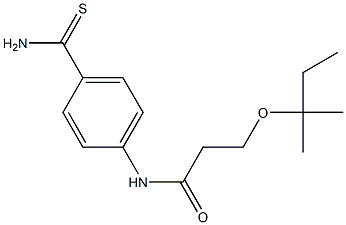 N-(4-carbamothioylphenyl)-3-[(2-methylbutan-2-yl)oxy]propanamide 结构式