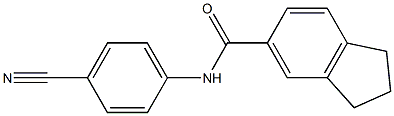 N-(4-cyanophenyl)-2,3-dihydro-1H-indene-5-carboxamide 结构式