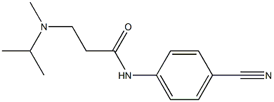 N-(4-cyanophenyl)-3-[methyl(propan-2-yl)amino]propanamide 结构式