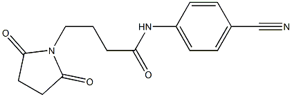 N-(4-cyanophenyl)-4-(2,5-dioxopyrrolidin-1-yl)butanamide 结构式