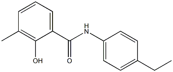 N-(4-ethylphenyl)-2-hydroxy-3-methylbenzamide 结构式