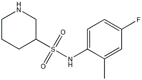 N-(4-fluoro-2-methylphenyl)piperidine-3-sulfonamide 结构式