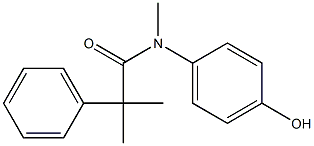 N-(4-hydroxyphenyl)-N,2-dimethyl-2-phenylpropanamide 结构式