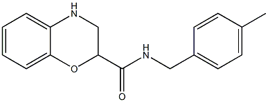 N-(4-methylbenzyl)-3,4-dihydro-2H-1,4-benzoxazine-2-carboxamide 结构式