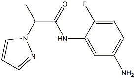N-(5-amino-2-fluorophenyl)-2-(1H-pyrazol-1-yl)propanamide 结构式