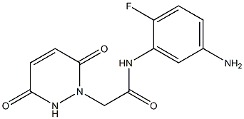 N-(5-amino-2-fluorophenyl)-2-(3,6-dioxo-3,6-dihydropyridazin-1(2H)-yl)acetamide 结构式