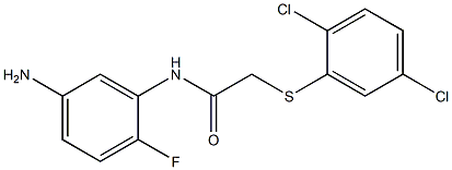 N-(5-amino-2-fluorophenyl)-2-[(2,5-dichlorophenyl)sulfanyl]acetamide 结构式