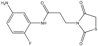 N-(5-amino-2-fluorophenyl)-3-(2,4-dioxo-1,3-thiazolidin-3-yl)propanamide 结构式