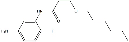 N-(5-amino-2-fluorophenyl)-3-(hexyloxy)propanamide 结构式