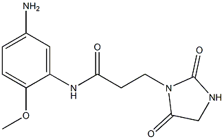 N-(5-amino-2-methoxyphenyl)-3-(2,5-dioxoimidazolidin-1-yl)propanamide 结构式