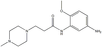 N-(5-amino-2-methoxyphenyl)-3-(4-methylpiperazin-1-yl)propanamide 结构式