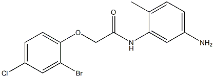 N-(5-amino-2-methylphenyl)-2-(2-bromo-4-chlorophenoxy)acetamide 结构式