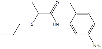 N-(5-amino-2-methylphenyl)-2-(propylsulfanyl)propanamide 结构式