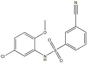 N-(5-chloro-2-methoxyphenyl)-3-cyanobenzene-1-sulfonamide 结构式