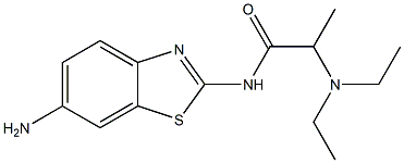 N-(6-amino-1,3-benzothiazol-2-yl)-2-(diethylamino)propanamide 结构式