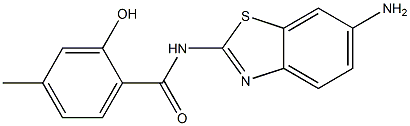 N-(6-amino-1,3-benzothiazol-2-yl)-2-hydroxy-4-methylbenzamide 结构式