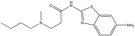 N-(6-amino-1,3-benzothiazol-2-yl)-3-[butyl(methyl)amino]propanamide 结构式