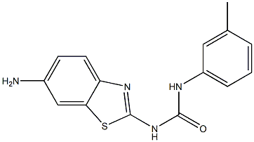N-(6-amino-1,3-benzothiazol-2-yl)-N'-(3-methylphenyl)urea 结构式