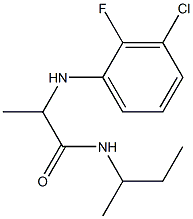 N-(butan-2-yl)-2-[(3-chloro-2-fluorophenyl)amino]propanamide 结构式