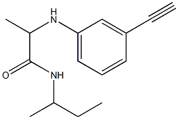 N-(butan-2-yl)-2-[(3-ethynylphenyl)amino]propanamide 结构式