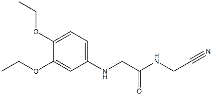 N-(cyanomethyl)-2-[(3,4-diethoxyphenyl)amino]acetamide 结构式