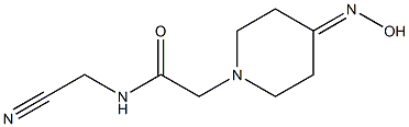 N-(cyanomethyl)-2-[4-(hydroxyimino)piperidin-1-yl]acetamide 结构式