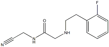 N-(cyanomethyl)-2-{[2-(2-fluorophenyl)ethyl]amino}acetamide 结构式