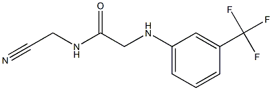 N-(cyanomethyl)-2-{[3-(trifluoromethyl)phenyl]amino}acetamide 结构式