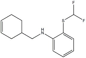 N-(cyclohex-3-en-1-ylmethyl)-2-[(difluoromethyl)sulfanyl]aniline 结构式