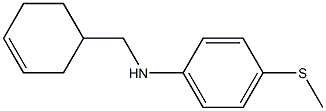 N-(cyclohex-3-en-1-ylmethyl)-4-(methylsulfanyl)aniline 结构式