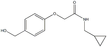 N-(cyclopropylmethyl)-2-[4-(hydroxymethyl)phenoxy]acetamide 结构式