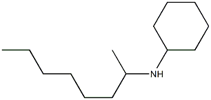 N-(octan-2-yl)cyclohexanamine 结构式