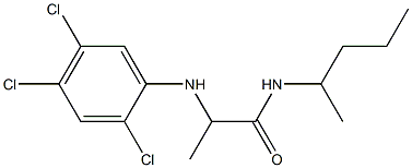 N-(pentan-2-yl)-2-[(2,4,5-trichlorophenyl)amino]propanamide 结构式