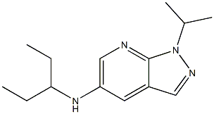 N-(pentan-3-yl)-1-(propan-2-yl)-1H-pyrazolo[3,4-b]pyridin-5-amine 结构式