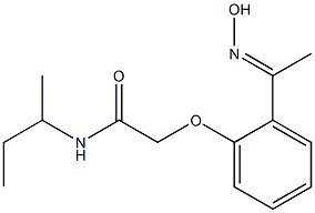 N-(sec-butyl)-2-{2-[(1E)-N-hydroxyethanimidoyl]phenoxy}acetamide 结构式