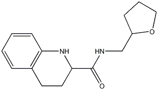 N-(tetrahydrofuran-2-ylmethyl)-1,2,3,4-tetrahydroquinoline-2-carboxamide 结构式