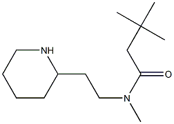 N,3,3-trimethyl-N-[2-(piperidin-2-yl)ethyl]butanamide 结构式