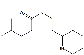 N,4-dimethyl-N-[2-(piperidin-2-yl)ethyl]pentanamide 结构式