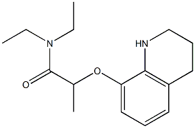 N,N-diethyl-2-(1,2,3,4-tetrahydroquinolin-8-yloxy)propanamide 结构式