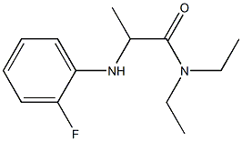 N,N-diethyl-2-[(2-fluorophenyl)amino]propanamide 结构式