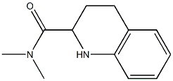 N,N-dimethyl-1,2,3,4-tetrahydroquinoline-2-carboxamide 结构式