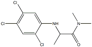 N,N-dimethyl-2-[(2,4,5-trichlorophenyl)amino]propanamide 结构式